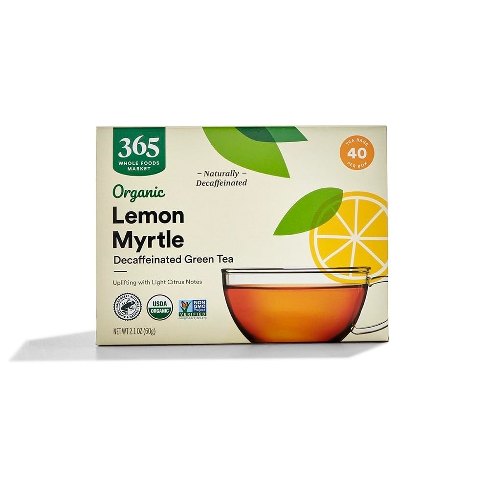 Kosher Certified Organic Decaf Green Tea with Lemon Myrtle – 2.1 Oz Convenience