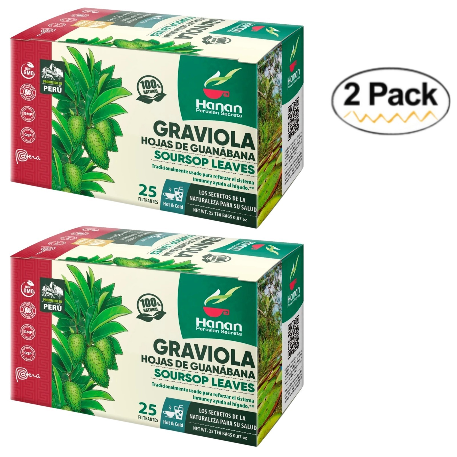 Soursop Tea Bags 100% Natural Hojas de Guanabana Leaves Graviola Tea from Peru