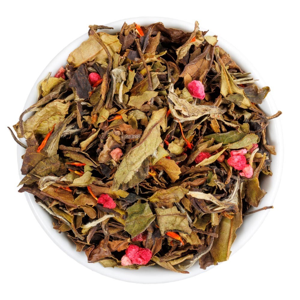 Raspberry Champagne White Tea (Bai Mu Dan) – Loose Leaf – Fusion Teas