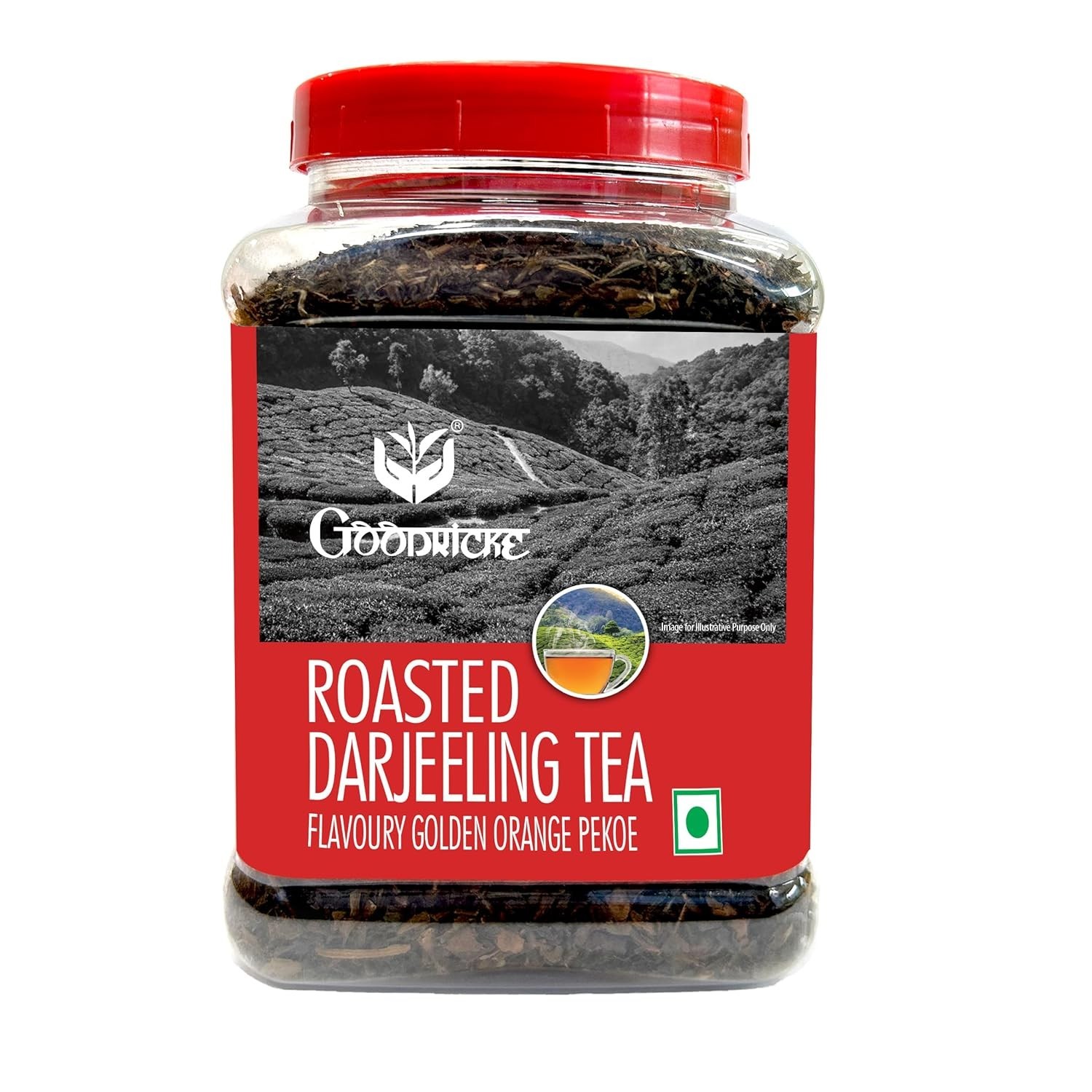GOODRICKE Roasted Organic Darjeeling Tea 250 g Premium Black Loose Leaves Tea