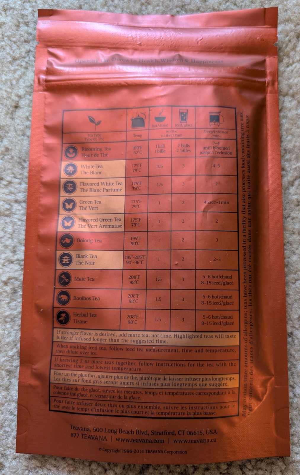Teavana Mango Maté Pu-erh Punch – 2oz 56g SEALED