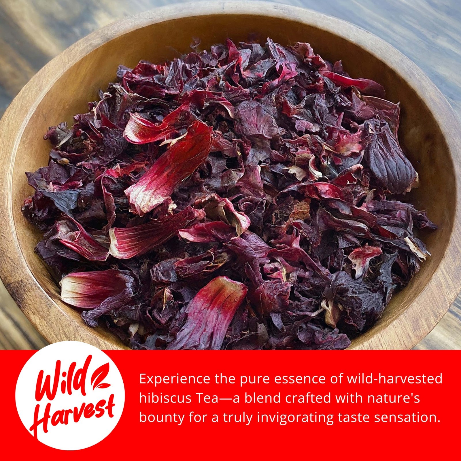 Hibiscus Tea with Ginger – 50 Hibiscus Tea bags, Hibiscus Tea Blend, Herbal Tea