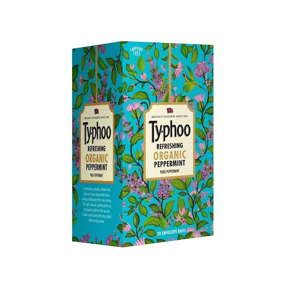 Ty-phoo Refreshing Organic Peppermint Tea With Pure Peppermint Tea 24G