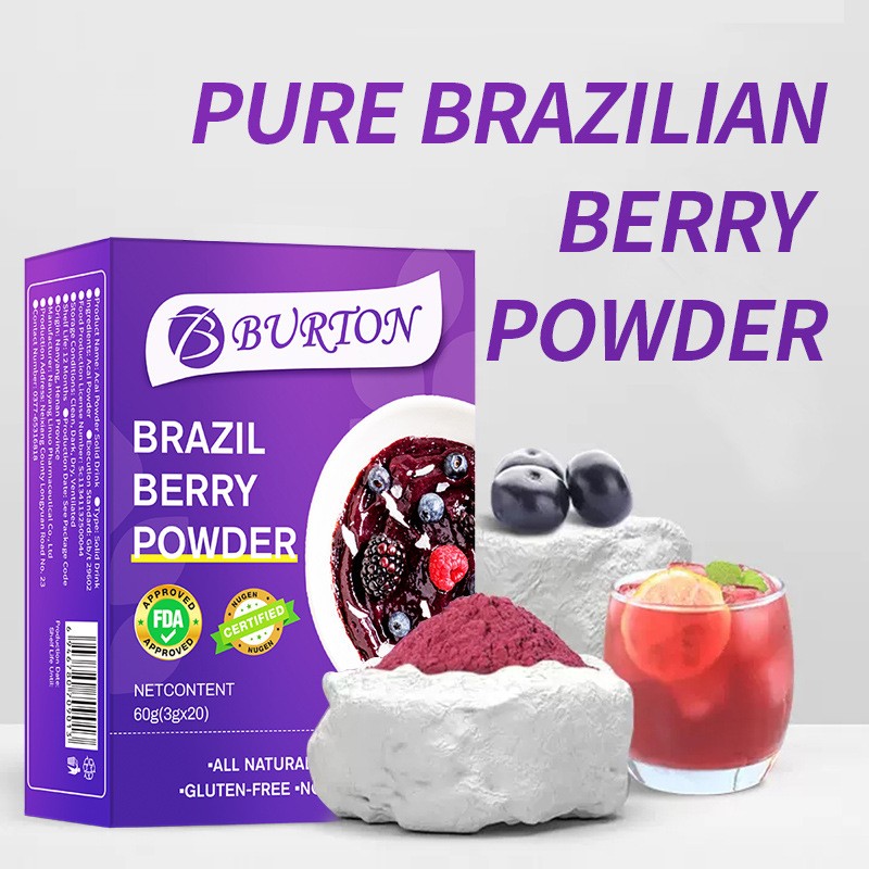 Acai Berry Powder Juice Dietary Supplement Brighten Skin Antioxidant 20 Sachets