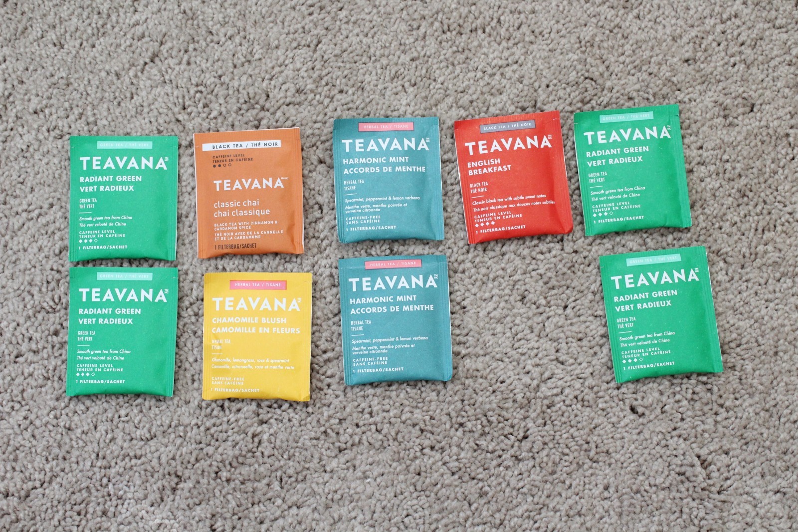 STARBUCKS TEAVANA Tea Bag Lot of 41 Sachets Mix of 5 Flavors for Tea Lovers
