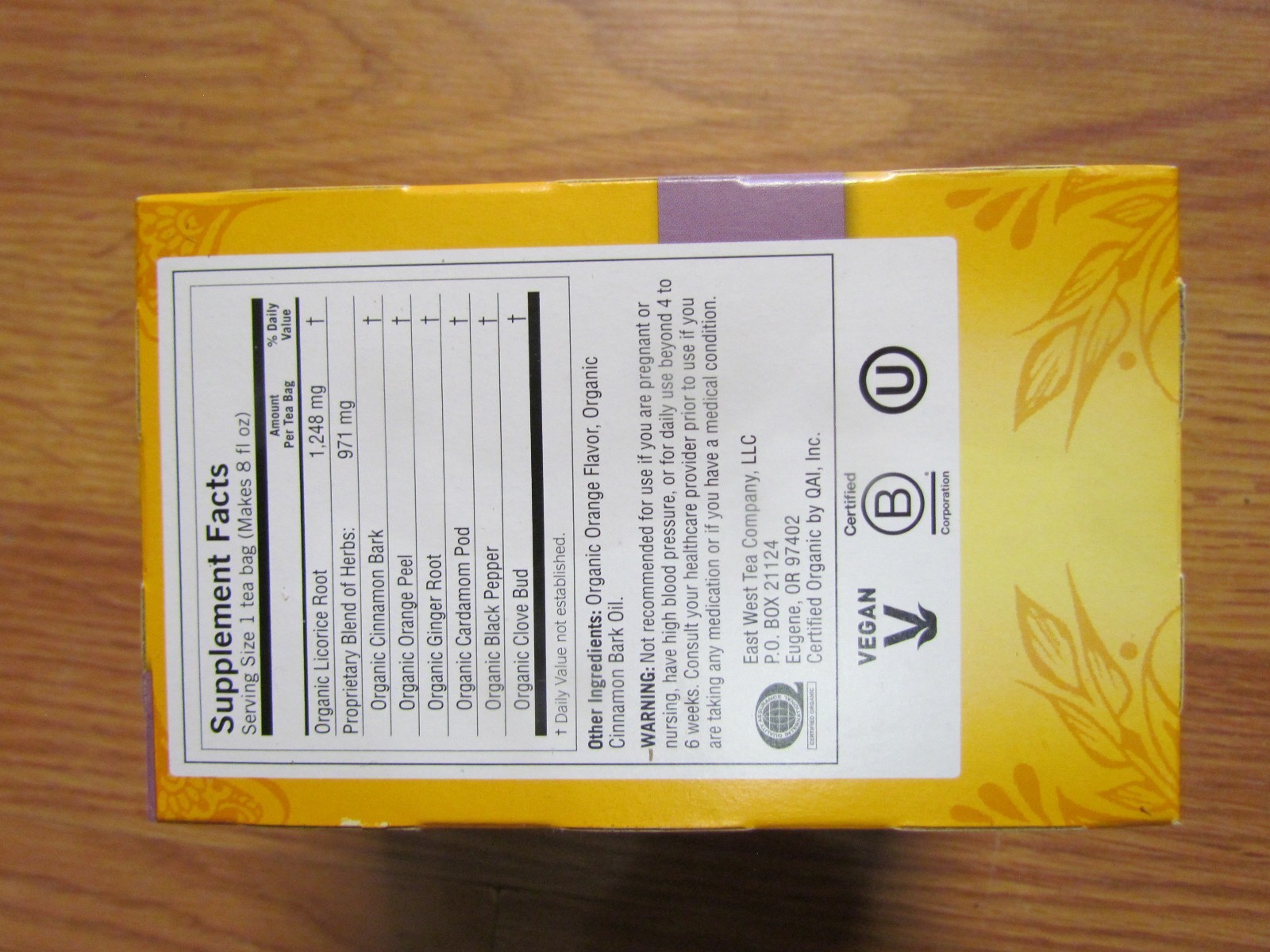 Organic Yogi Tea Egyptian Licorice – 16 Bags per Pack (3 Packs) 48 bags total