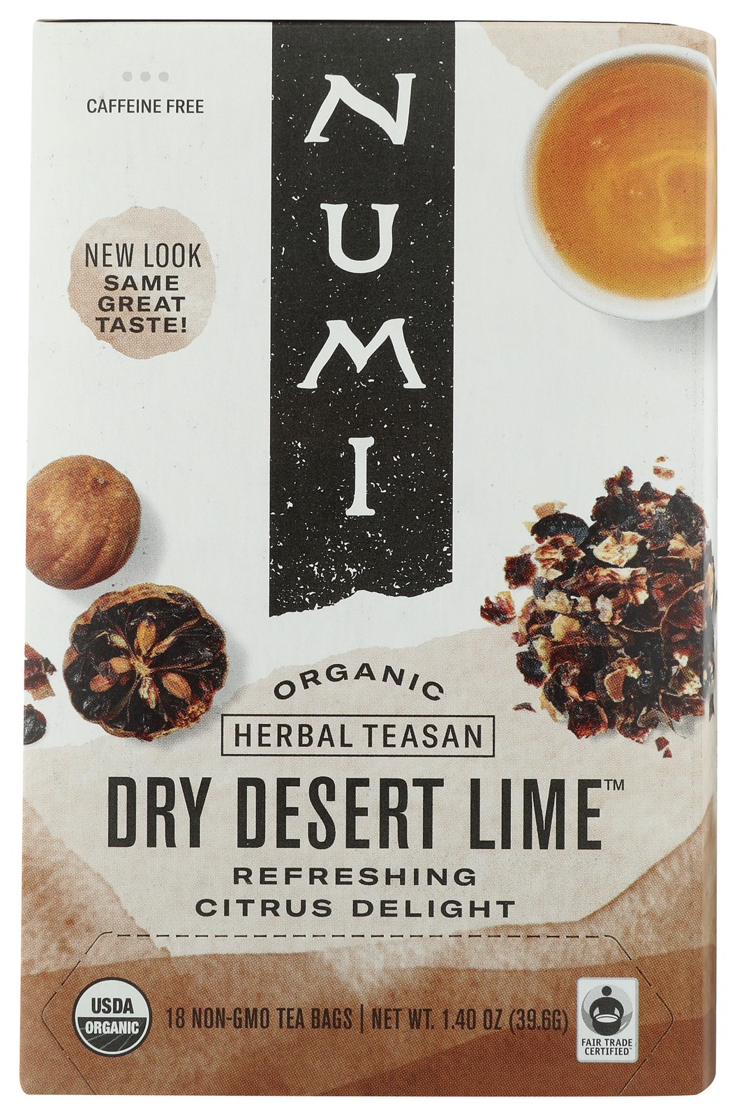Numi Dry Desert Lime Herbal Tea Organic Caffeine Free 1.4 Oz 1 Pack