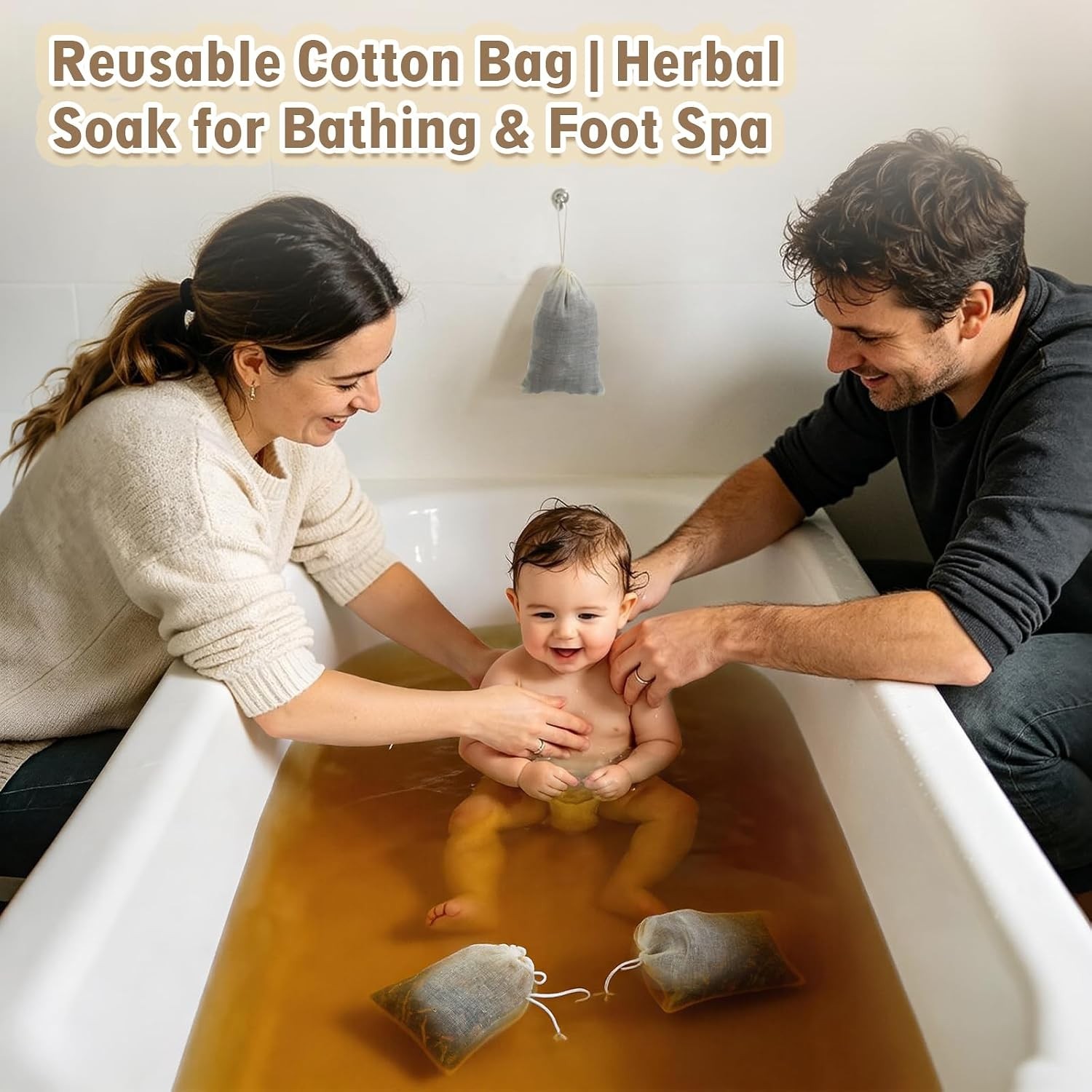 Reusable Cotton Tea Bags 30pcs Mesh Drawstring Filter Bags for Cooking Herbs