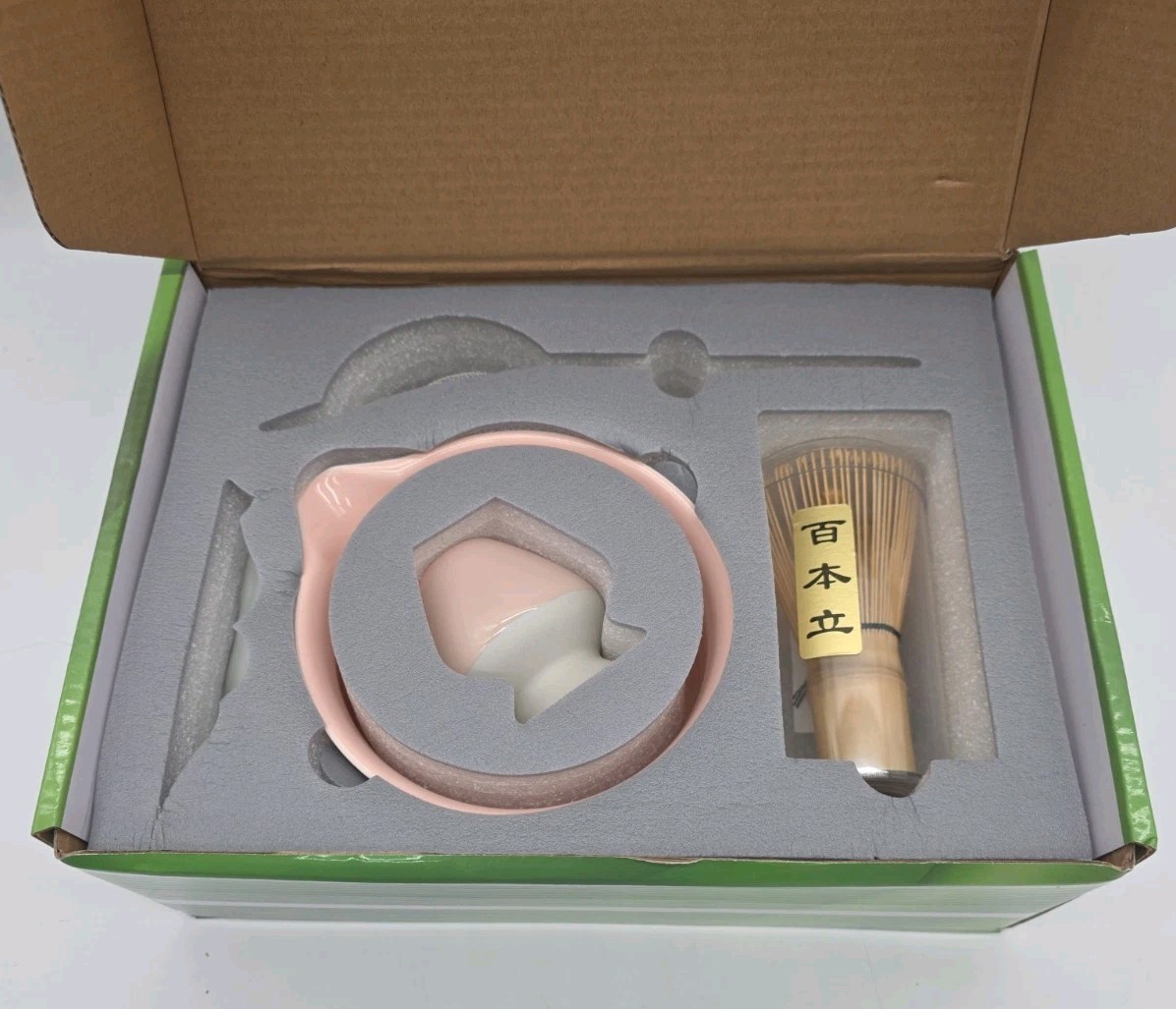 Matcha Set 7 Piece Pink Bowl Wisk Holder Bamboo Whisk Spoon New