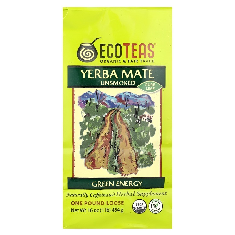 Loose Yerba Mate, Green Energy, Unsmoked, 16 oz (454 g) Free Shipping