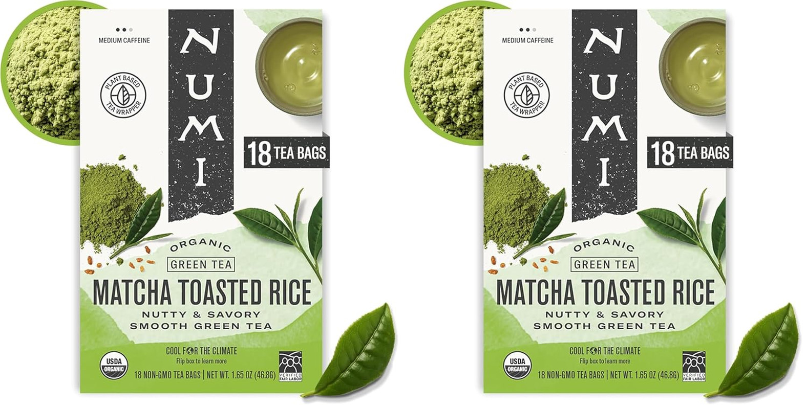 Numi Organic Ginger Lemon Tea, 100 Decaf Green Tea Bags
