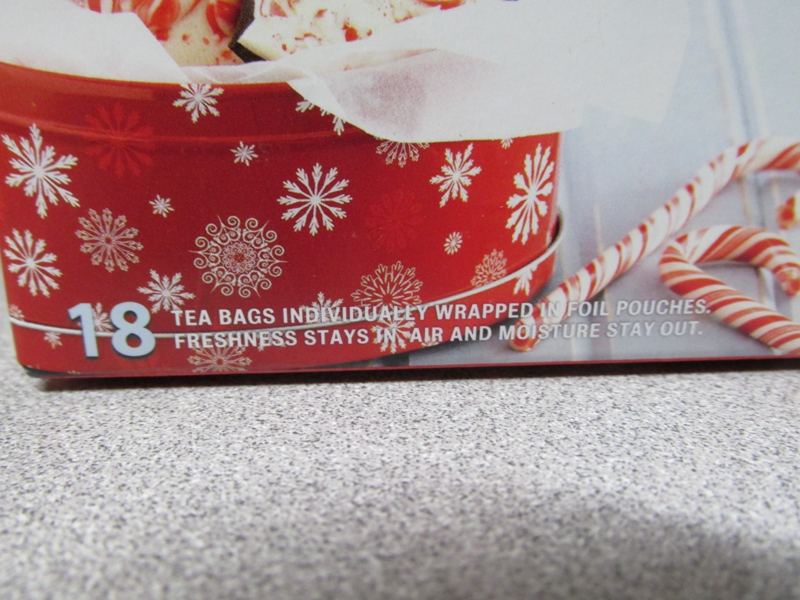 Bigelow Peppermint Bark Herbal Tea Bags 18 in Box