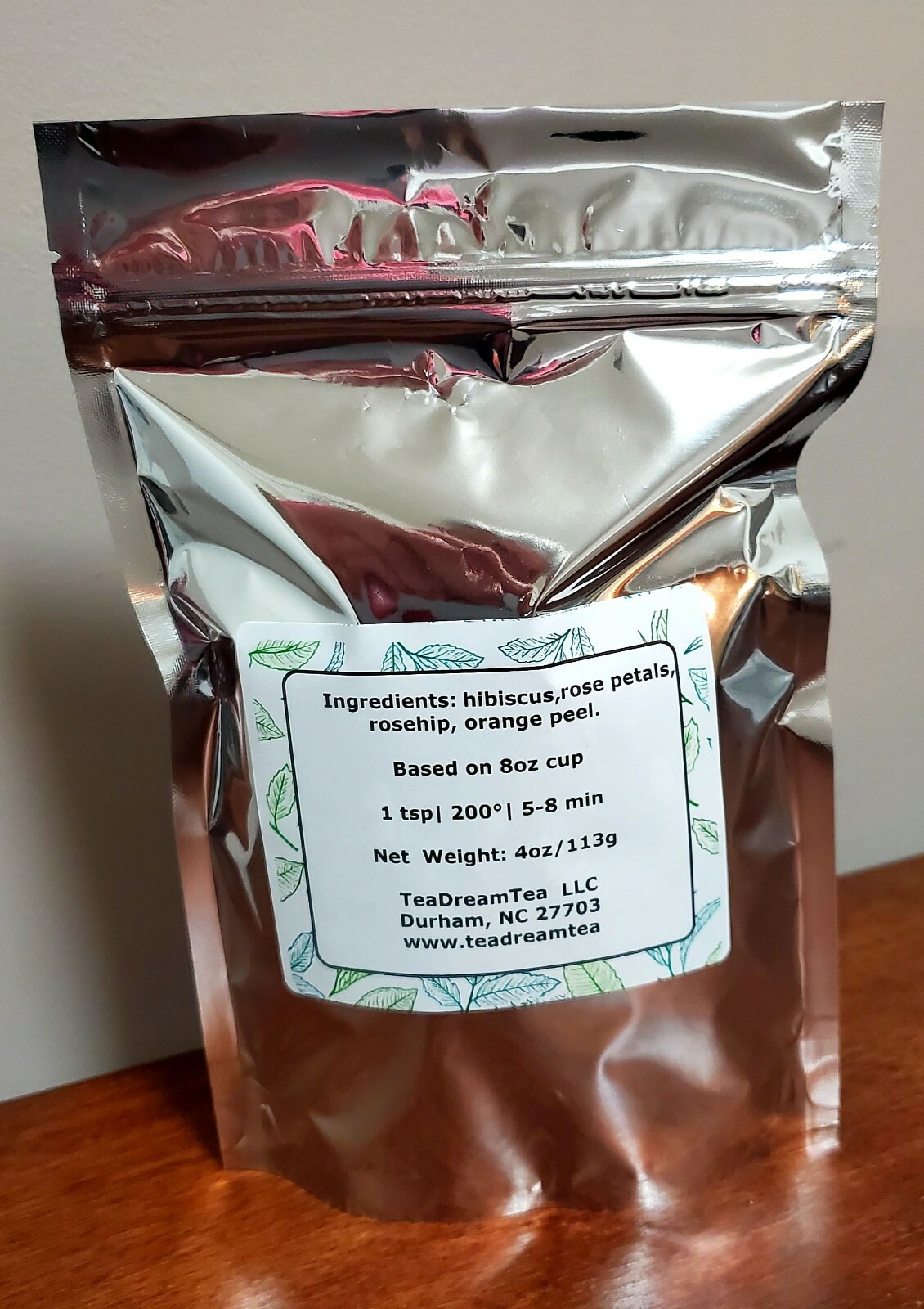 Hibiscus Herbal Tea + Rosehip, Orange Peel, Rose Petals (Free Spoon & 5 Tea Bags