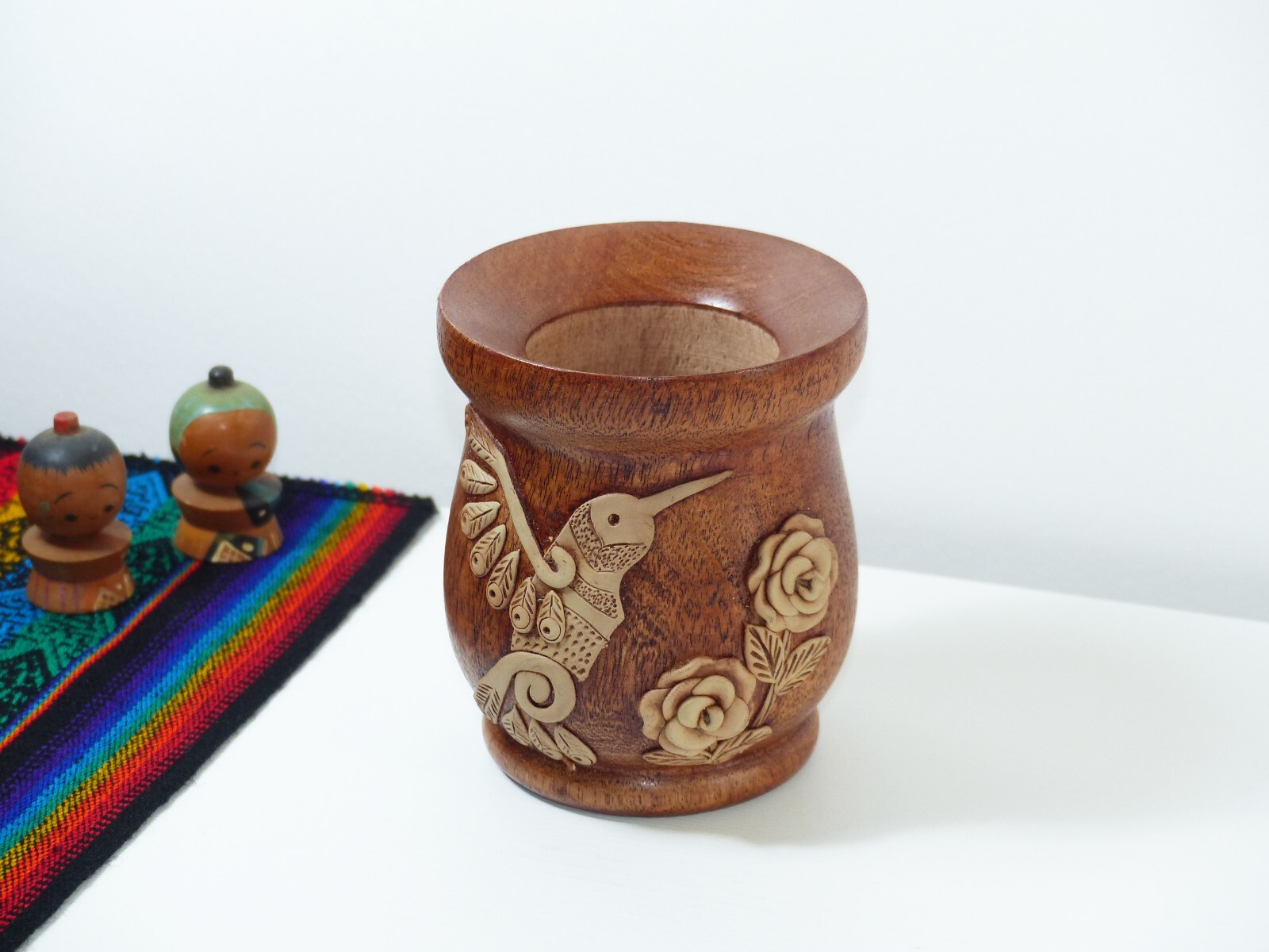 Wooden Algarrobo Mate Cup + Straw + Gift – Yerba Mate Tea – Handmade – Argentina