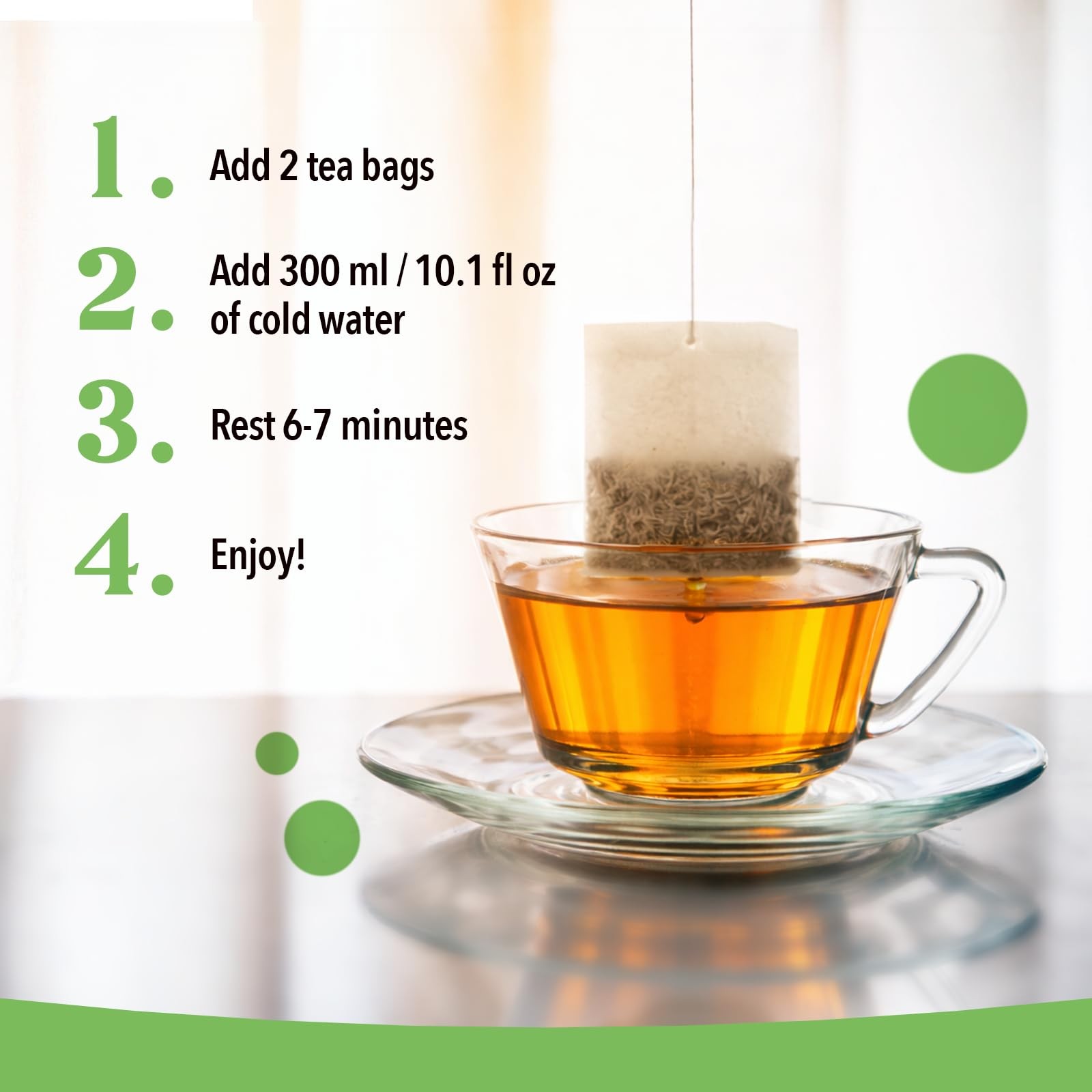 Iced Green Tea with Pineapple & Coconut | 20 Tea Bags (4 Pack) | Tropical Col…