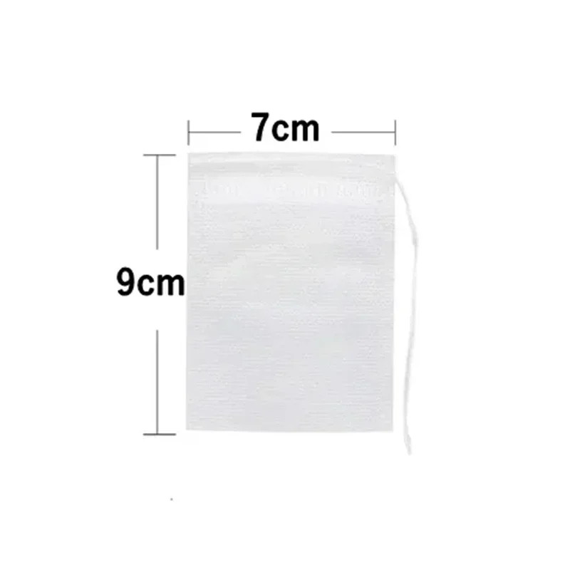 200/50PCS Disposable Tea Filter Bags Non-Woven Fabric Tea Bag with Drawstring Ki