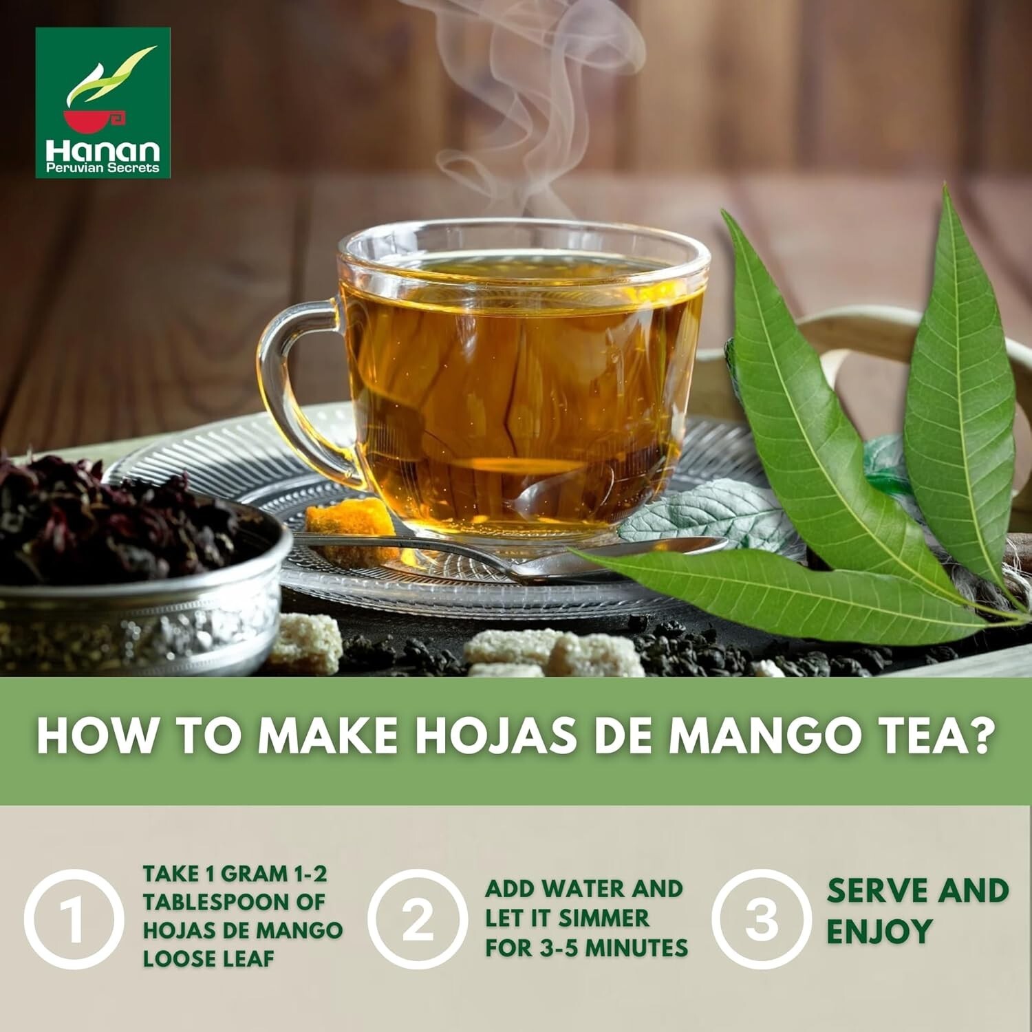 Te de Mango 40g –100% Natural Mango Loose Leaf Tea Natural Herbal Tea from Peru