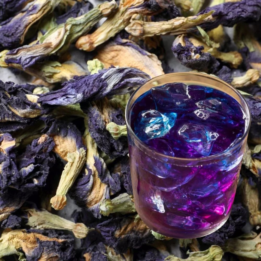 Dried Butterfly Pea Flower Tea 50g x3 Thai Herbal Infusion Natural Caffeine Free