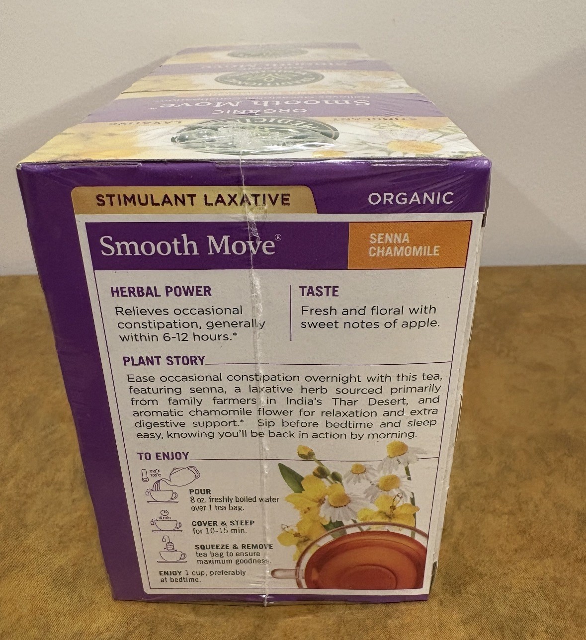 Traditional Medicinals, Organic Smooth Move, Laxative Tea Bags, 16 Ct Pack of 3
