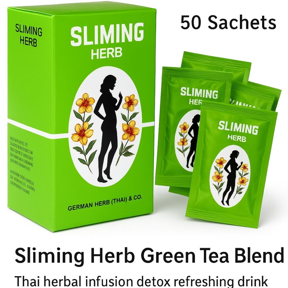 Sliming Herb Tea 4 Boxes (200 Sachets) Thai Herbal Botanical Blend Hot Drink