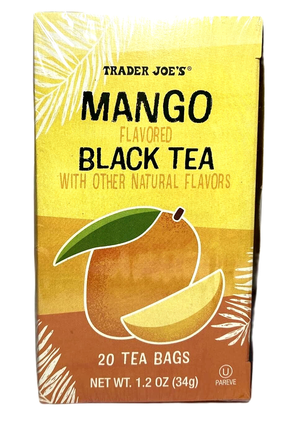 3 Packs Trader Joe’s Mango Flavored Black Tea 20 Tea bags Each, Total 60 bags