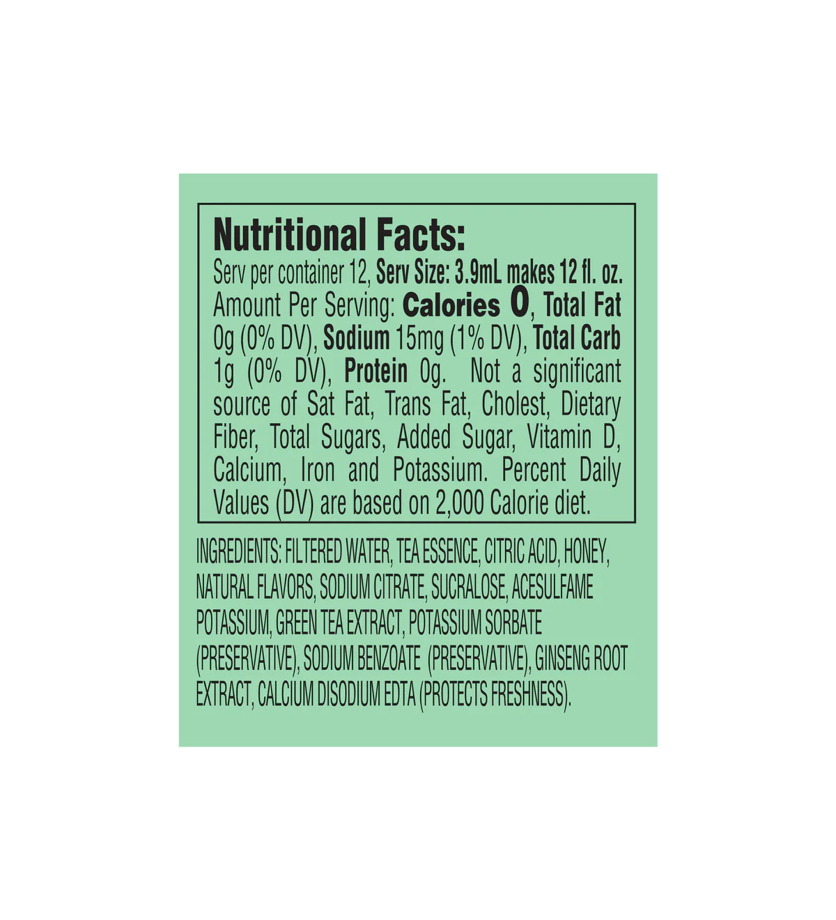 Green Tea 1.62-Fl. Oz. Liquid Water Enhancer Bottle