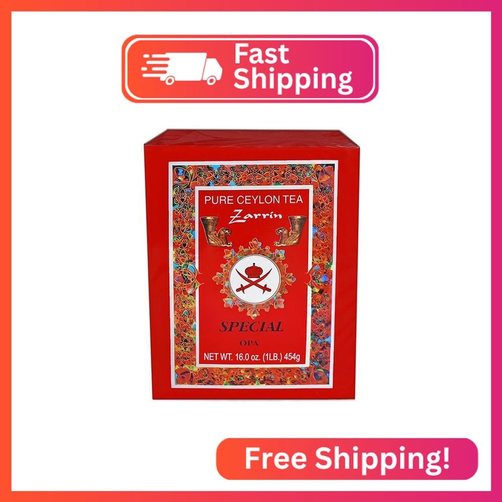 Zarrin – Pure Ceylon Tea OPA, Orange Pekoe A, 1LB (454g), Loose Leaf Tea