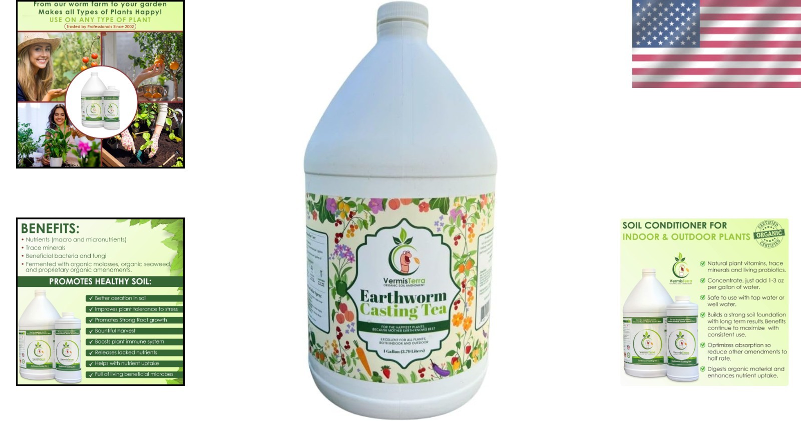 1 Gallon Organic Worm Tea & Kelp Biofertilizer – Nourish Plants & Boost Growth