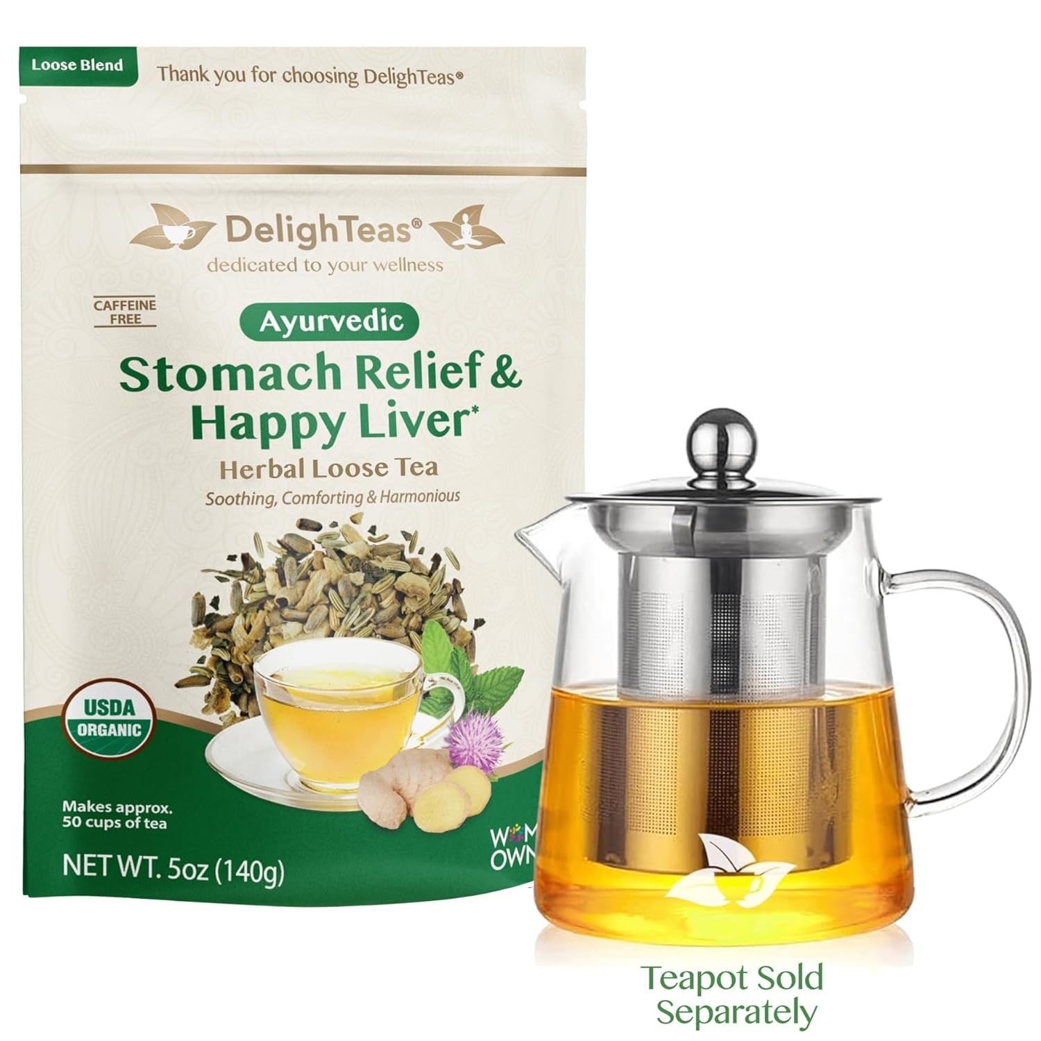 DelighTeas Liver Detox tea | Stomach Relief & Cleansing | Ayurvedic…