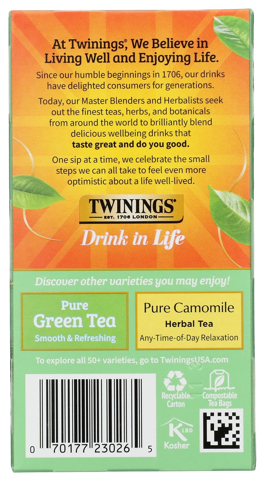 Twining Tea White Pure 20 ct Immune Support 0.19 Pound Grocery Tea