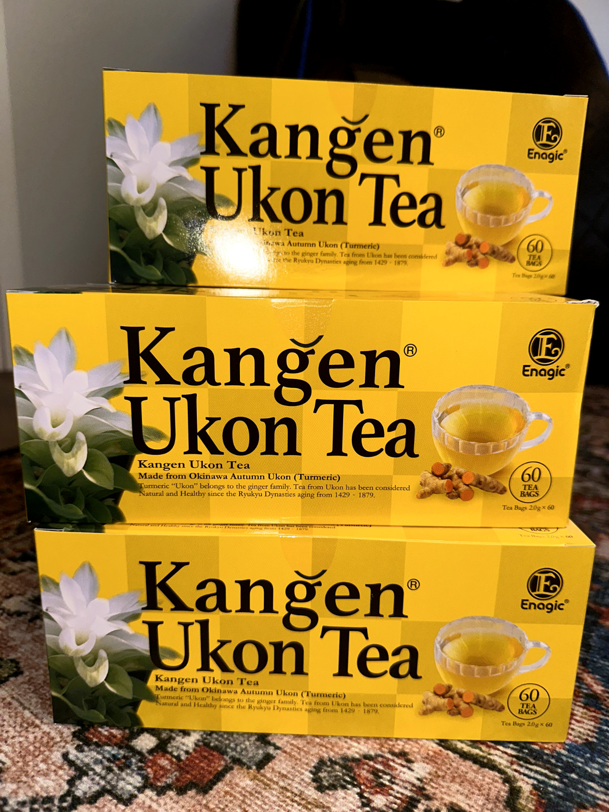 Kangen Ukon Tea [Expired: 04/2023] Sealed x 10 Boxes (60 Bags Per Box)