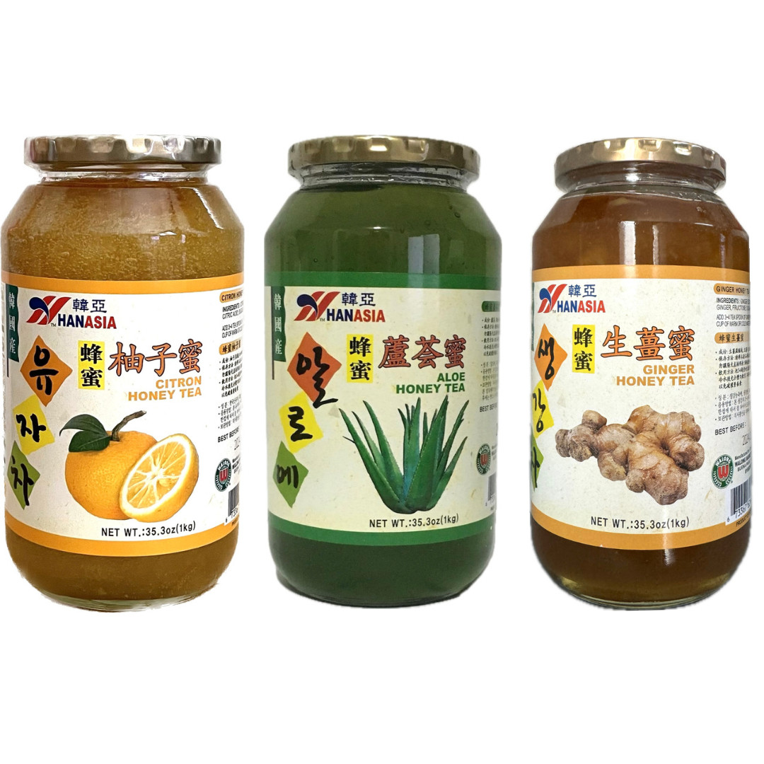 1 Pack – 35.3oz Han Asia Korean Honey Tea Variety – Choose Flavor