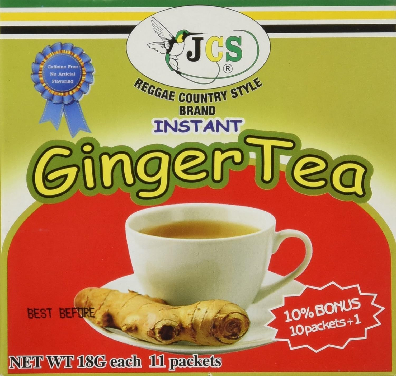 1 X JCS Instant Ginger Tea – Product of Thailand (18G. 11 PACKS)