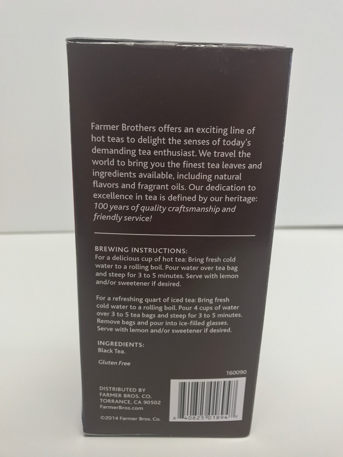Farmer Brothers Premium Black Tea, English Tradition, 2/25 ct boxes