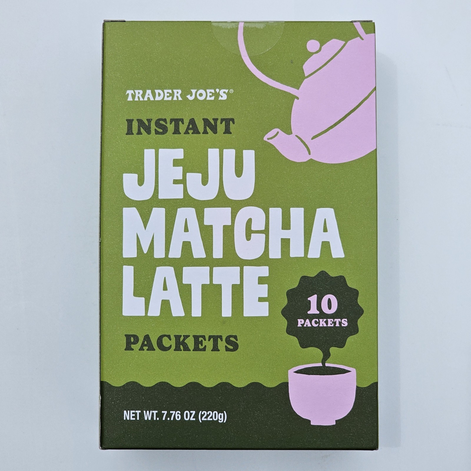 Trader Joe’s Instant Jeju Matcha Latte Packets 10 Count Per Box 7.76 oz (220 g)