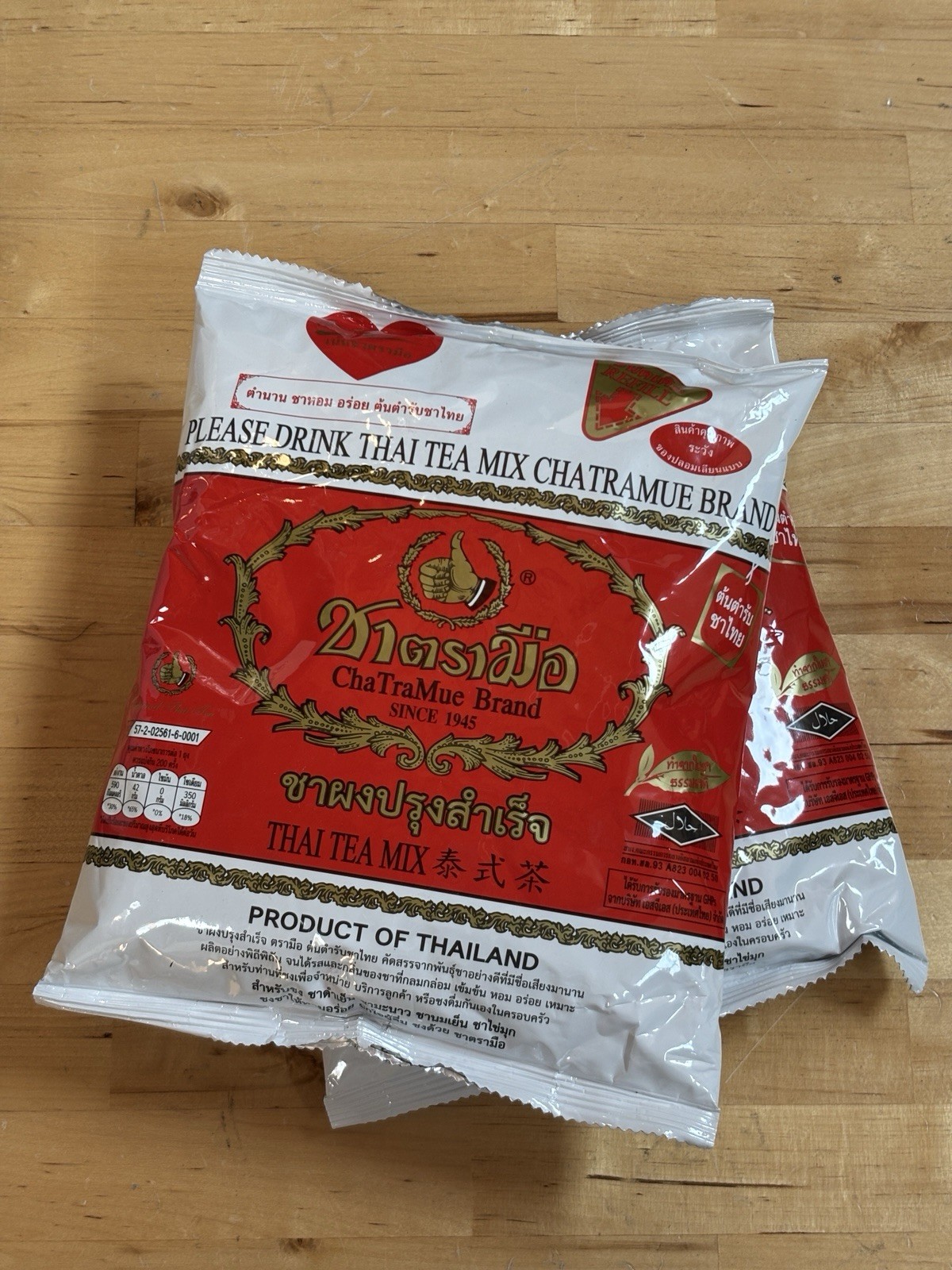 Set Of 2 Thai Tea Mix Cha Tra Mue Brand, Original Thai Tea Mix from Thailand