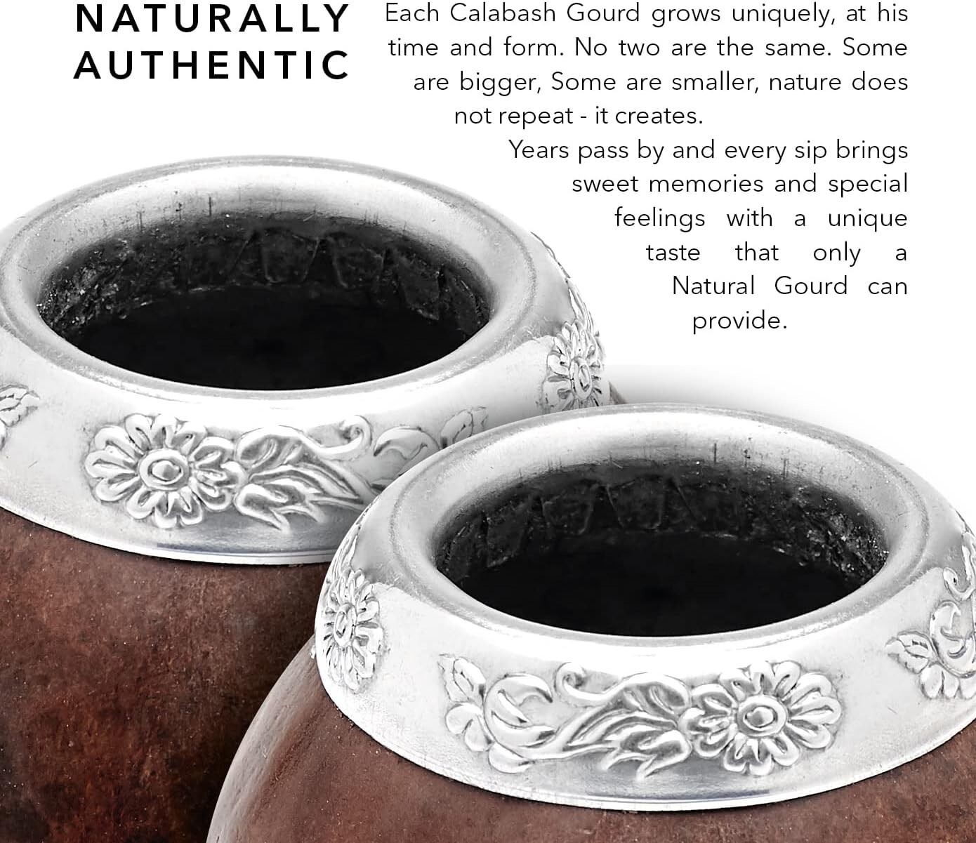Artisan Yerba Mate Gourd Set – Two Natural Cups with Bombilla for Rich Tradition