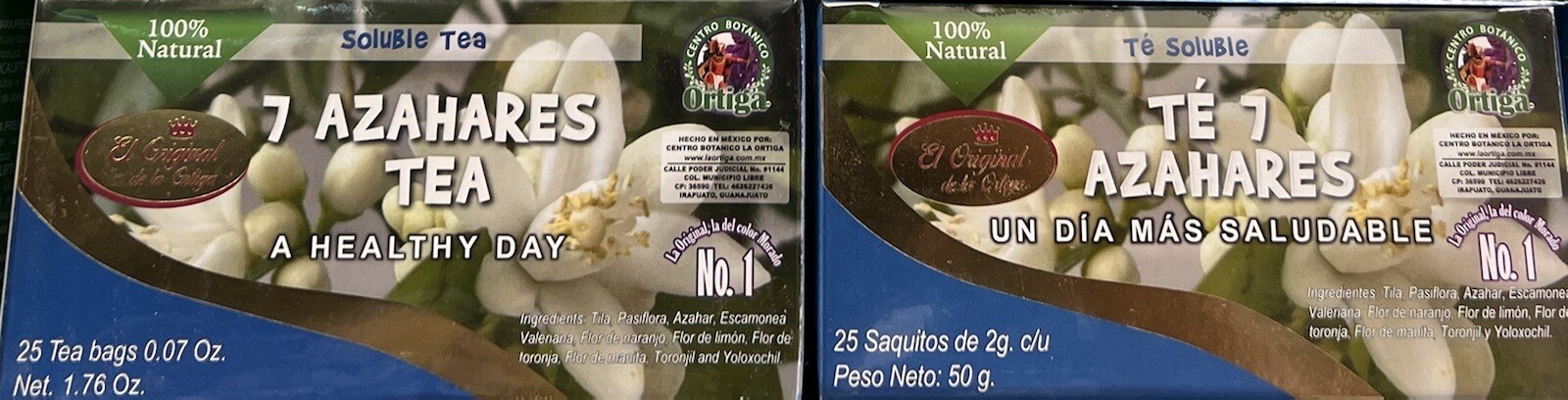 Te 7 Azahares Tila Pasiflora Azahar Valeriana Escamonea Toronjil 50 Tea Bags 2pk