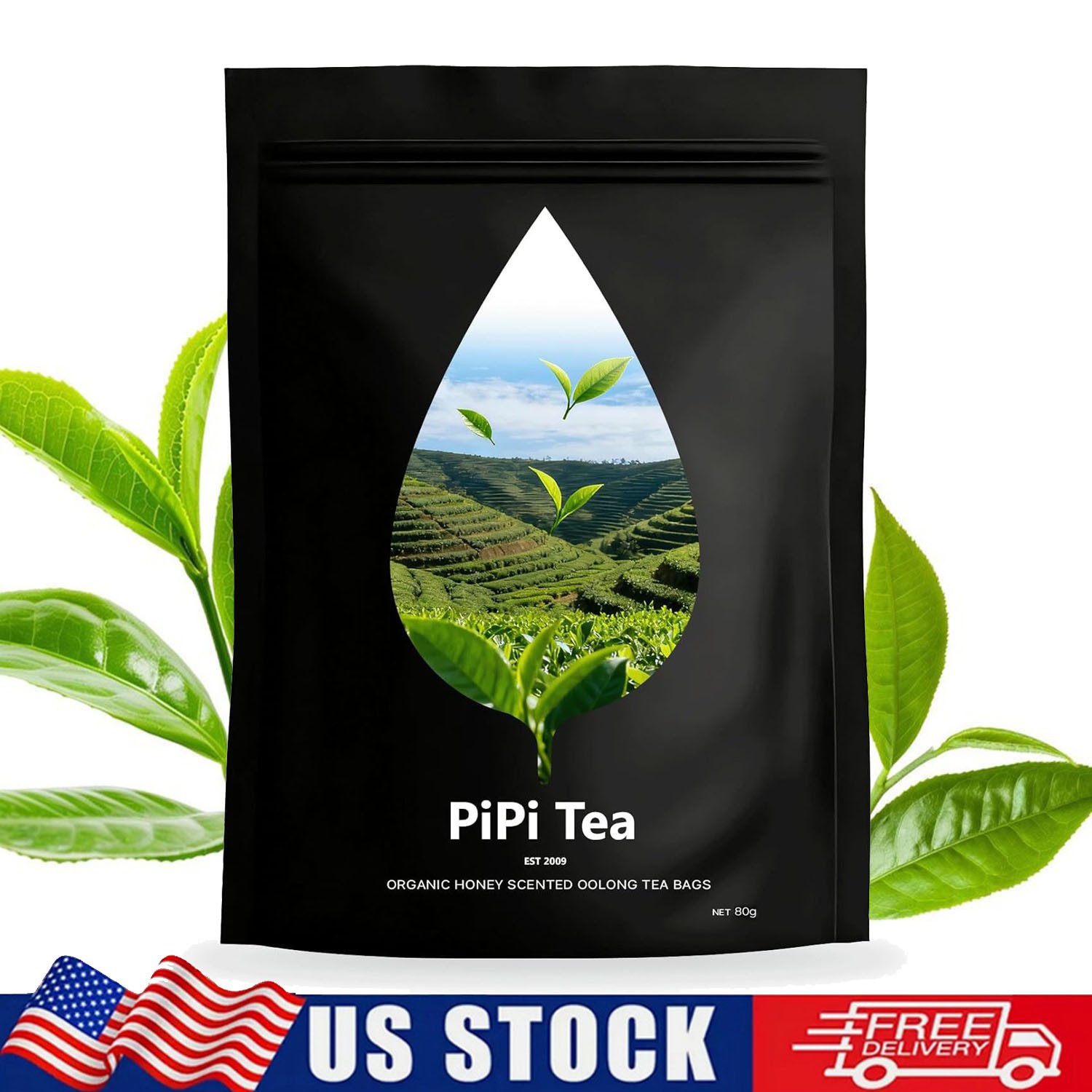 Pipi Tea, Pipi Oolong Tea, Extra Value 4g*20 Bags Tea Leaves 100% Pure Natural🔥