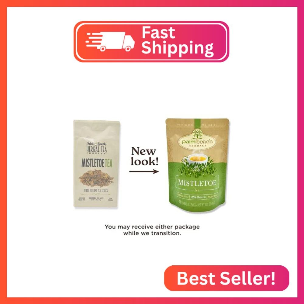 Palm Beach Medicinal Herbs – Mistletoe Tea – Pure Herbal Tea Series, 30ct