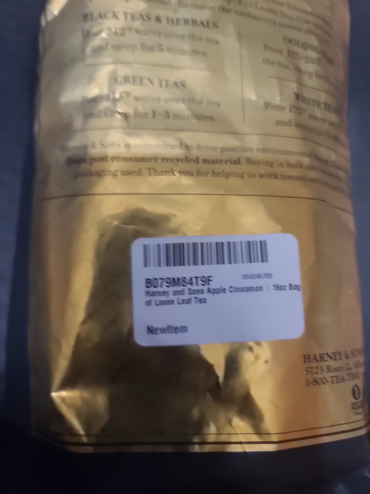 Harney And Sons Apple Cinnamon 1lb Bag Of Loose Leaf Tea