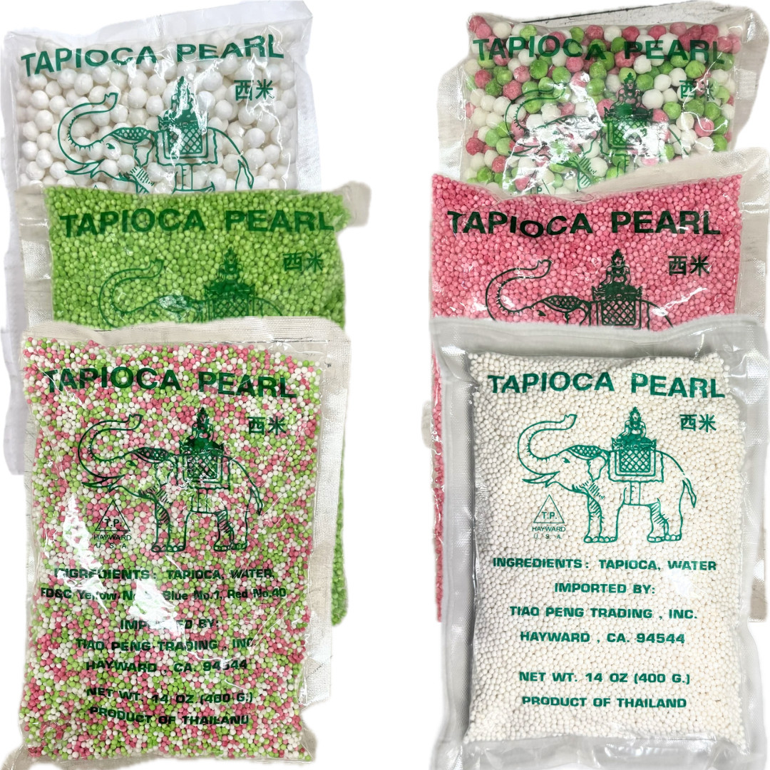 3 Packs Tapioca Pearls 14oz (400g) Thai Boba Drink Dessert Choose, Brand Varies