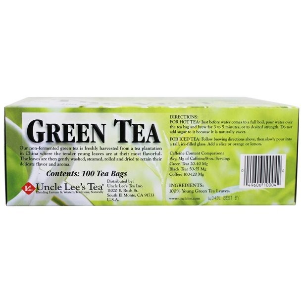 Uncle Lees Tea Legends of China Green Tee with Antioxidants Tea Bags 100 Count