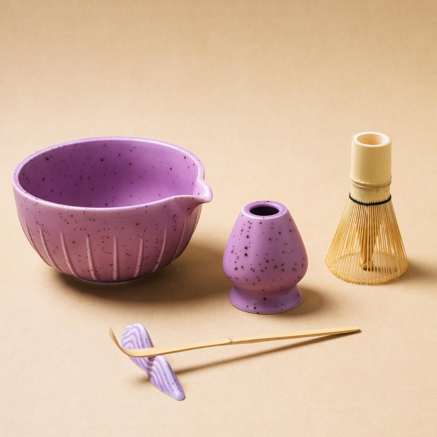 7Pcs Japanese Matcha Tea Set, Matcha Kit with Matcha Bowl (with Pouring Spout…
