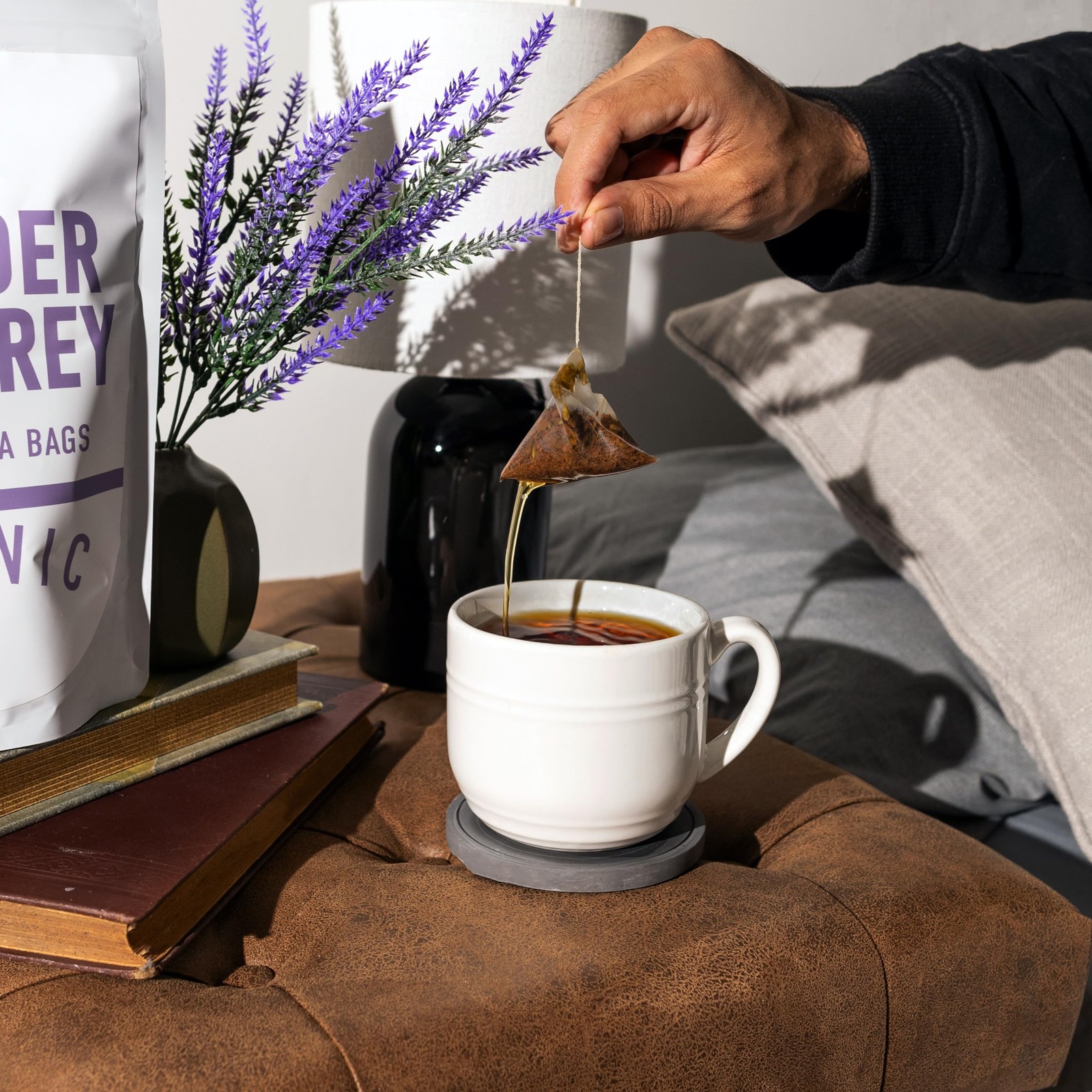 Lavender Earl Grey Black Tea – 100 Certified Organic – 50 Pyramid Tea Bags Sa…