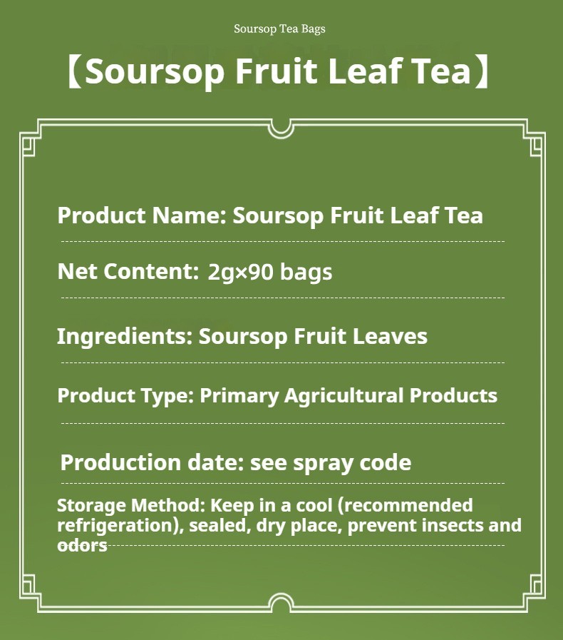90 Bags Premium Soursop Graviola Leaf Tea Herbal Guanabana Graviola Annona 100%