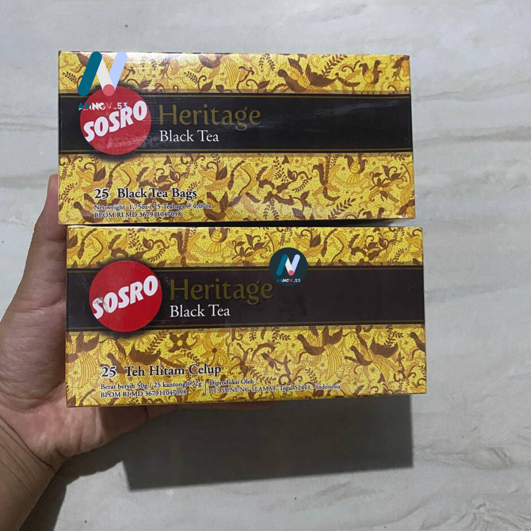 SOSRO HERITAGE Black Tea Dip Tea Stronger Fresh Fragrance Premium Indonesia 2PAX