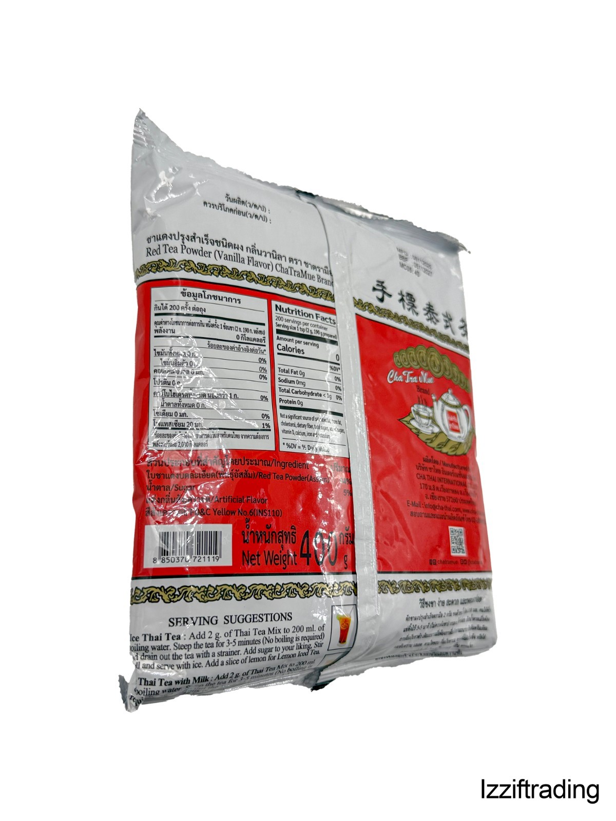 Thai Tea Mix Original Cha Tra Mue 400 g.