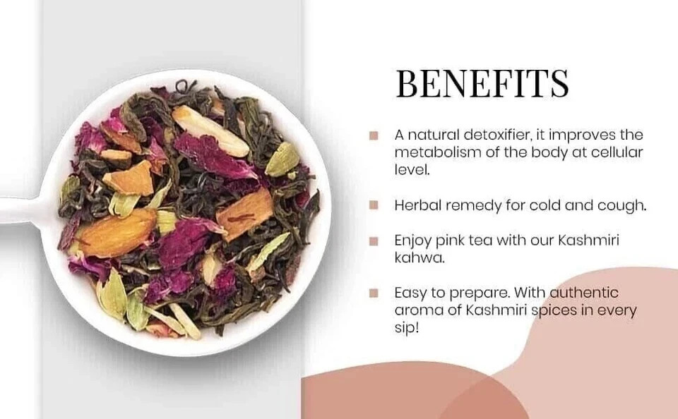 NAMHYA Kashmiri Kahwa Tea 100G Free Shipping World Wide