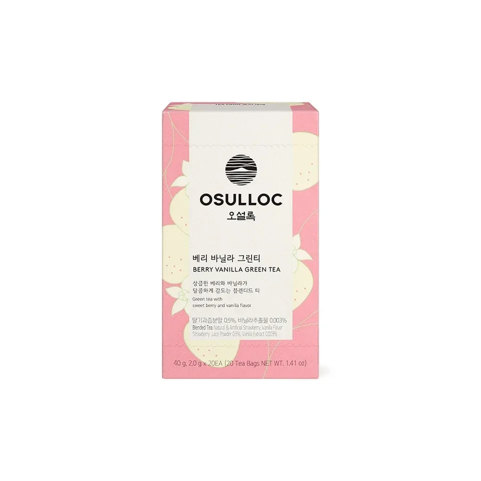 Osulloc Korea Premium Tea Collection 20T Green Black Oolong Herbal Tea Bags